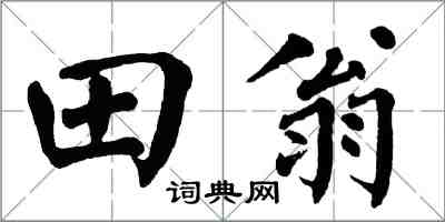 翁闓運田翁楷書怎么寫