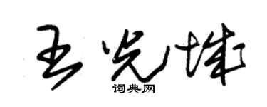 朱錫榮王光城草書個性簽名怎么寫