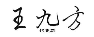 駱恆光王九方行書個性簽名怎么寫