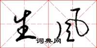 梁錦英生風草書怎么寫