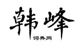 翁闓運韓峰楷書個性簽名怎么寫