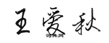 駱恆光王愛秋行書個性簽名怎么寫