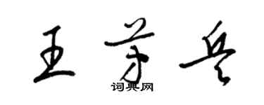 梁錦英王芳兵草書個性簽名怎么寫