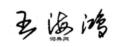 朱錫榮王海鴻草書個性簽名怎么寫