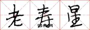 段相林老壽星行書怎么寫