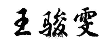 胡問遂王駿雯行書個性簽名怎么寫