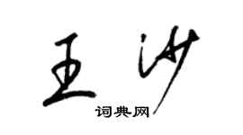 梁錦英王沙草書個性簽名怎么寫