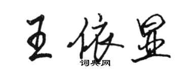 駱恆光王依顯行書個性簽名怎么寫