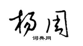 梁錦英楊周草書個性簽名怎么寫