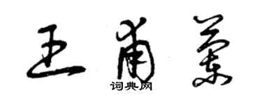 曾慶福王甫蘭草書個性簽名怎么寫