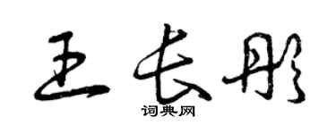 曾慶福王長彤草書個性簽名怎么寫