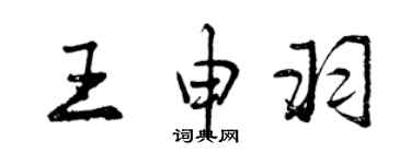 曾慶福王申羽行書個性簽名怎么寫