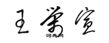 駱恆光王榮宣草書個性簽名怎么寫