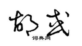 曾慶福胡或草書個性簽名怎么寫