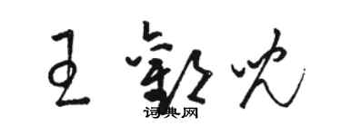 駱恆光王歡兒草書個性簽名怎么寫