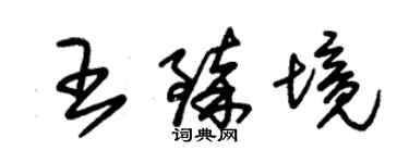 朱錫榮王臻境草書個性簽名怎么寫