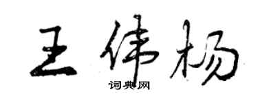 曾慶福王偉楊行書個性簽名怎么寫