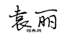 曾慶福袁麗行書個性簽名怎么寫