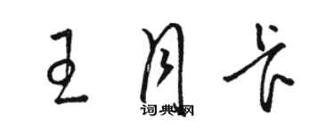 駱恆光王月卡草書個性簽名怎么寫