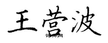 丁謙王營波楷書個性簽名怎么寫