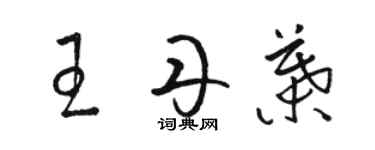 駱恆光王丹葉草書個性簽名怎么寫