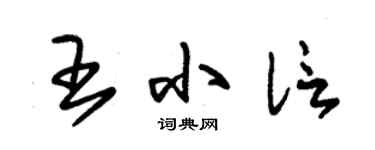 朱錫榮王小信草書個性簽名怎么寫