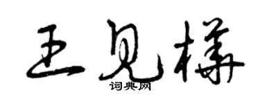 曾慶福王見樺草書個性簽名怎么寫