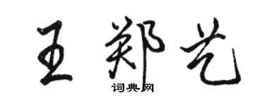 駱恆光王鄭藝行書個性簽名怎么寫