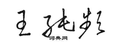 駱恆光王純頻草書個性簽名怎么寫