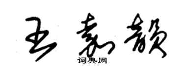 朱錫榮王嘉韻草書個性簽名怎么寫