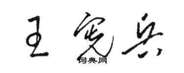 駱恆光王憲兵草書個性簽名怎么寫