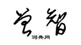 朱錫榮曾智草書個性簽名怎么寫