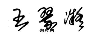 朱錫榮王翠凝草書個性簽名怎么寫