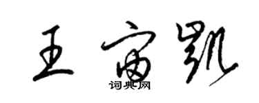 梁錦英王宙凱草書個性簽名怎么寫