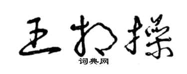 曾慶福王相操草書個性簽名怎么寫