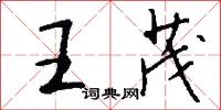 王茂怎么寫好看