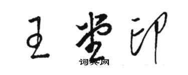 駱恆光王堂印草書個性簽名怎么寫