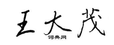 王正良王大茂行書個性簽名怎么寫