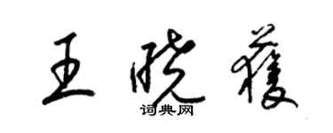 梁錦英王曉獲草書個性簽名怎么寫