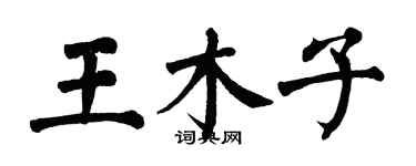 翁闓運王木子楷書個性簽名怎么寫