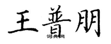 丁謙王普朋楷書個性簽名怎么寫