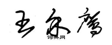 朱錫榮王介鷹草書個性簽名怎么寫