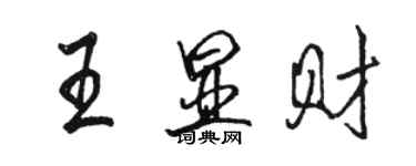 駱恆光王顯財行書個性簽名怎么寫