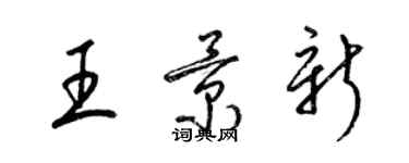 梁錦英王景新草書個性簽名怎么寫