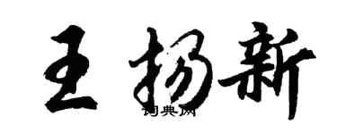 胡問遂王揚新行書個性簽名怎么寫