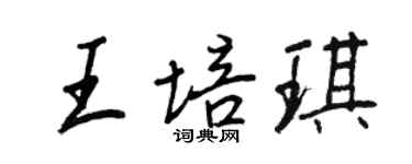王正良王培琪行書個性簽名怎么寫