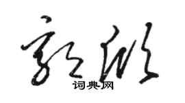 駱恆光郭欣草書個性簽名怎么寫