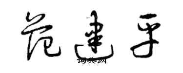 曾慶福范建平草書個性簽名怎么寫