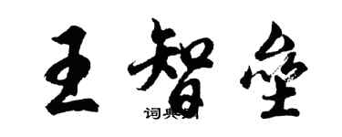 胡問遂王智壘行書個性簽名怎么寫