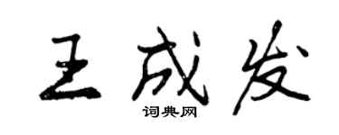 曾慶福王成發行書個性簽名怎么寫